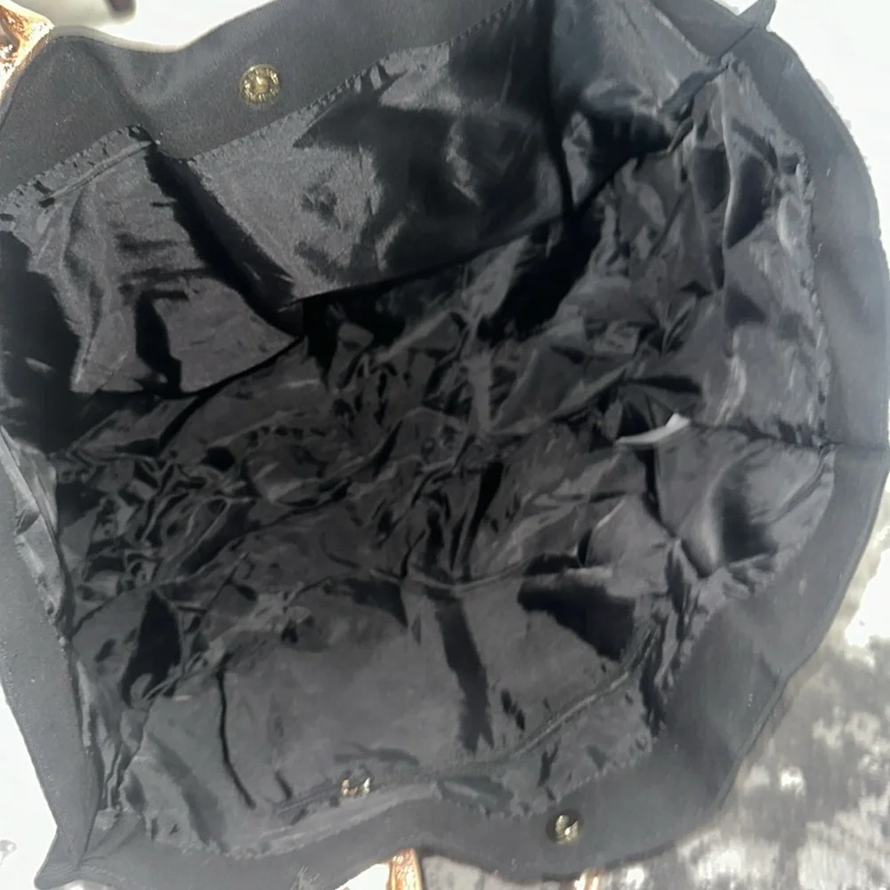 Victoria Secret black and rose gold large tote bag